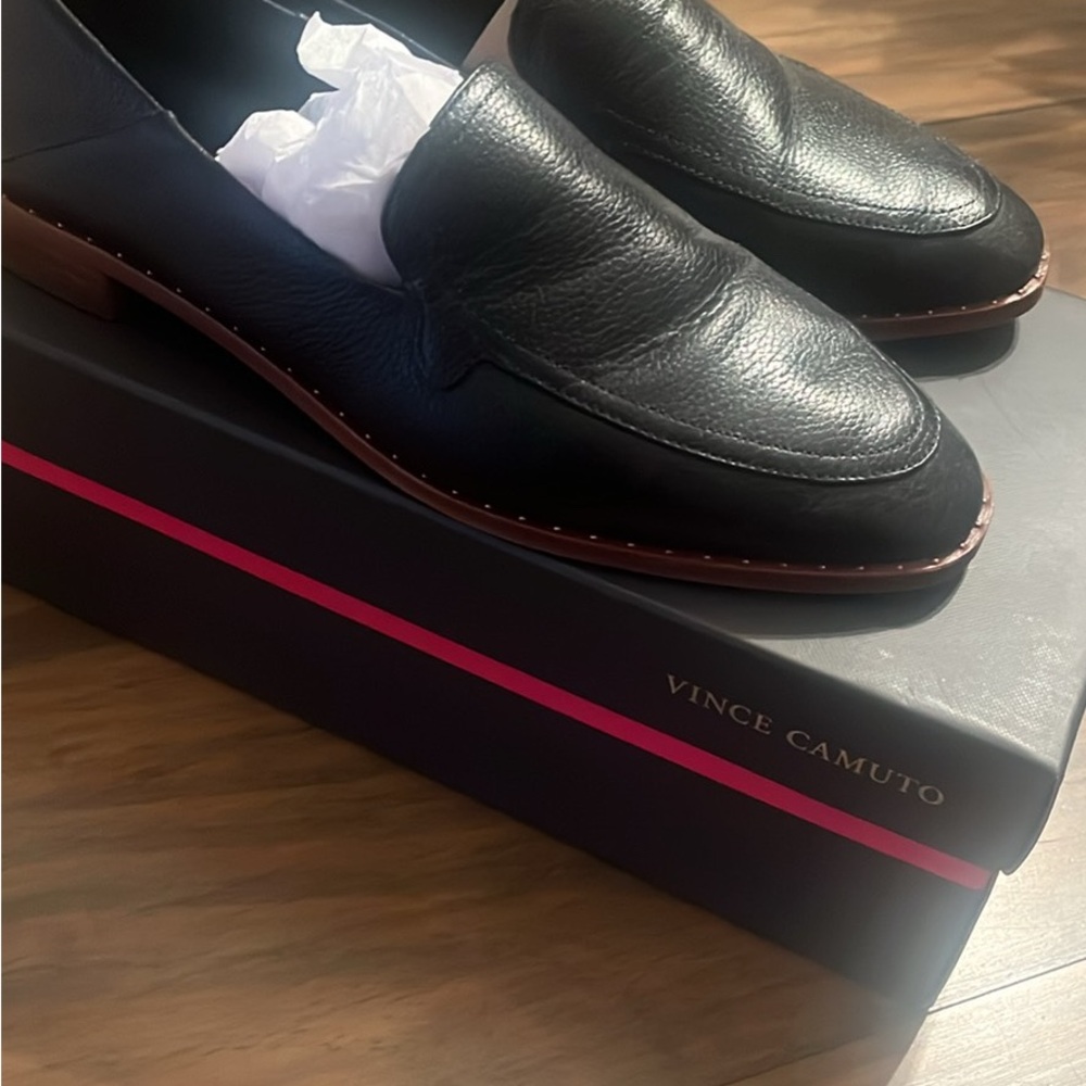 Vince Camuto Black Loafers Slip-Ons